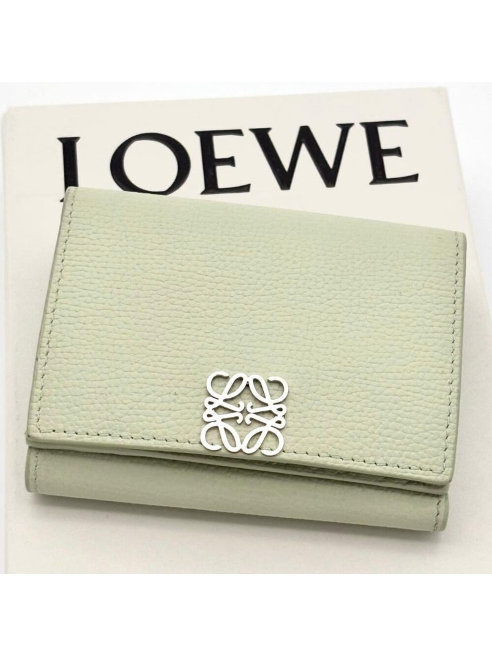 Loewe Wallet Anagram Trifold Green